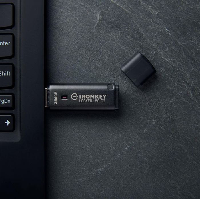 Накопичувач Kingston   64GB USB 3.2 Type-A Gen1 IronKey Locker+ 50 G2