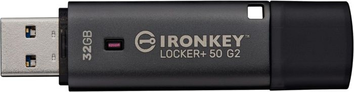 Накопичувач Kingston   32GB USB 3.2 Type-A Gen1 IronKey Locker+ 50 G2