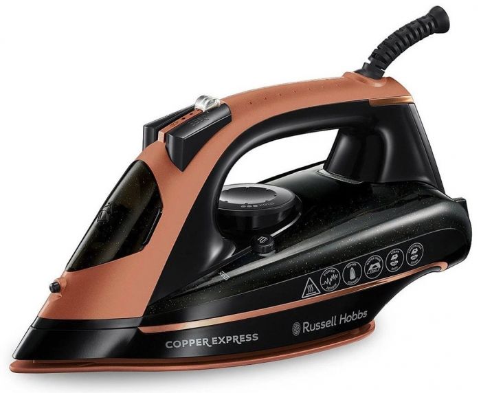 Праска Russell Hobbs Copper Express, 2600Вт, 315мл, паровий удар -150гр, постійна пара - 40гр, керам. підошва, чорно-коричневий