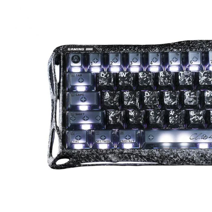 Клавіатура магнітна GravaStar Mercury V60 Pro 60keys, UFO Magnetic Gaming, 8K, USB-A, RGB, Cyber Frost Black