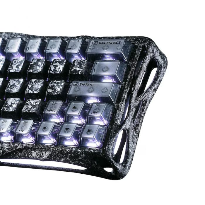 Клавіатура магнітна GravaStar Mercury V60 Pro 60keys, UFO Magnetic Gaming, 8K, USB-A, RGB, Cyber Frost Black