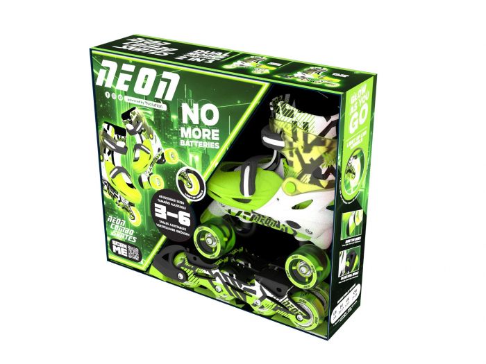 Роликові ковзани Neon Combo, розмір 30-33, зелений