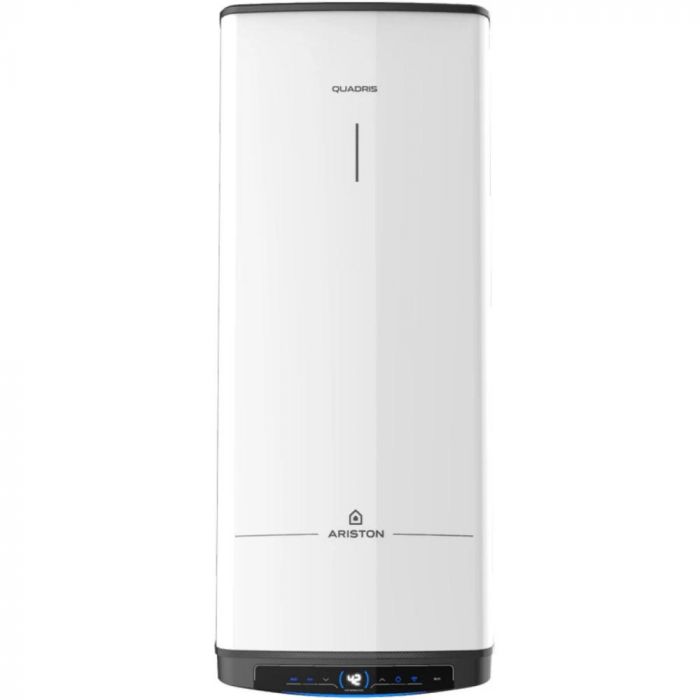 Водонагрівач електр. Ariston QUADRIS 150 WIFI FR EU прямокутний, 150л, 2,4кВт, сух. нагр. елемент, ел. кер-ня, B, Франція, білий