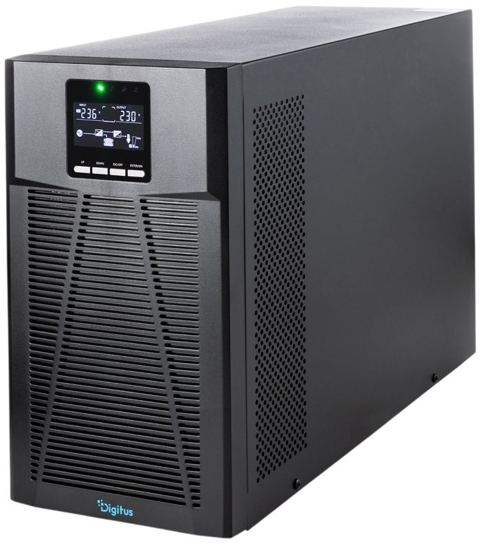 Джерело безперебійного живлення DIGITUS 2000VA/2000W, Tower, LCD, RJ45, RS232, USB, 8xC13