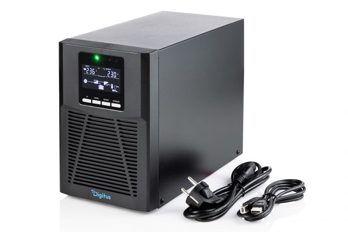 Джерело безперебійного живлення DIGITUS 1000VA/1000W, Tower, LCD, RJ45, RS232, USB, 8xC13