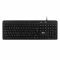 Клавіатура мембранна 2E KS1100 104key, 2xUSB HUB, USB-A, EN/UK, чорний