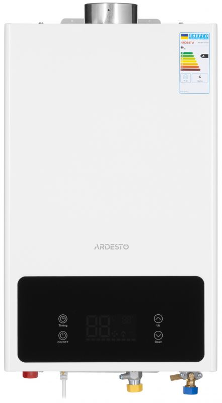 Комплект газова колонка ARDESTO HB02 10л/хв 20кВт турбована Low NOx з димоходом
