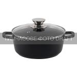 Каструля зі скляною кришкою ARDESTO Gemini Lazio, 4.5л, алюміній, чорний