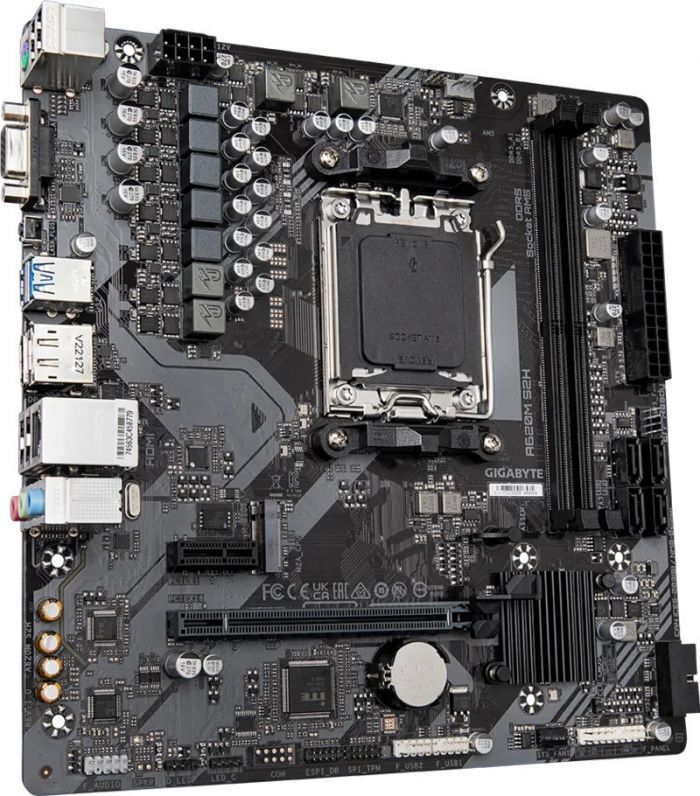 Материнська плата GIGABYTE A620M S2H sAM5 A620 2xDDR5 M.2 HDMI DP D-Sub mATX