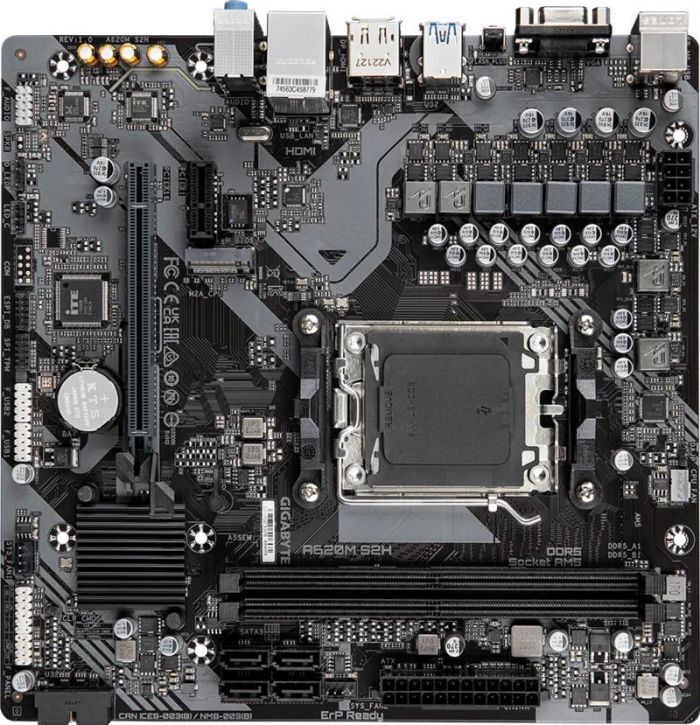 Материнська плата GIGABYTE A620M S2H sAM5 A620 2xDDR5 M.2 HDMI DP D-Sub mATX