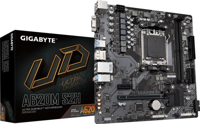 Материнська плата GIGABYTE A620M S2H sAM5 A620 2xDDR5 M.2 HDMI DP D-Sub mATX