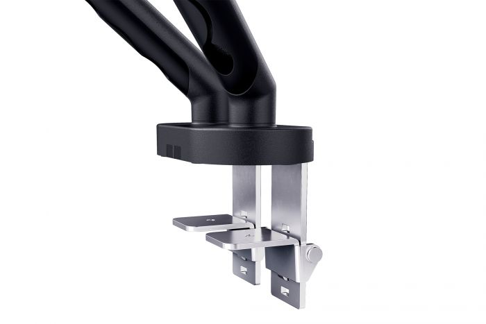Кріплення DIGITUS Dual Monitor Clamp, 2 x до 35"/10кг, з нахилом, поворотом, чорне
