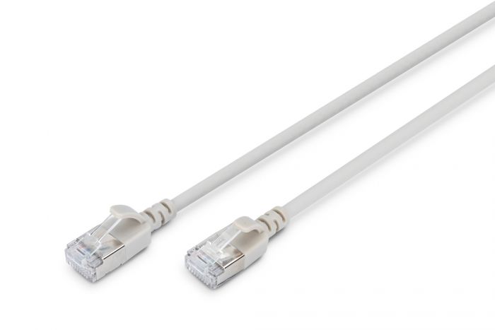 Патч-корд DIGITUS CAT 6a F-FTP Sliim, 5 м, AWG 32/7, Cu, LSZH, сірий