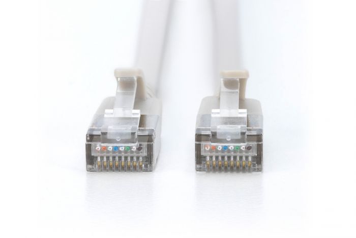 Патч-корд DIGITUS CAT 6a F-FTP Sliim, 0,3 м, AWG 32/7, Cu, LSZH, сірий