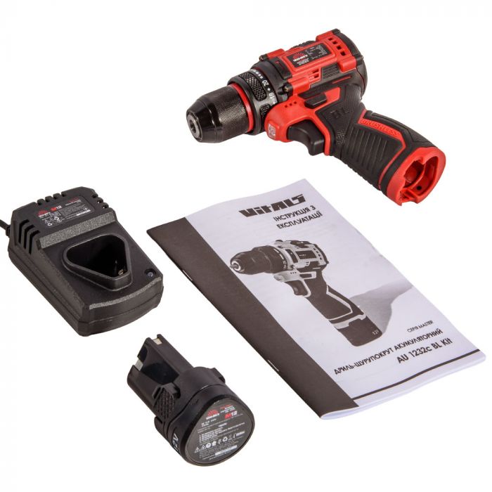 Шурупокрут-дриль акумуляторний Vitals Master AU 1232c BL Kit 12В акб 1х2А·год 32Нм 400·1400об/хв 1.37кг