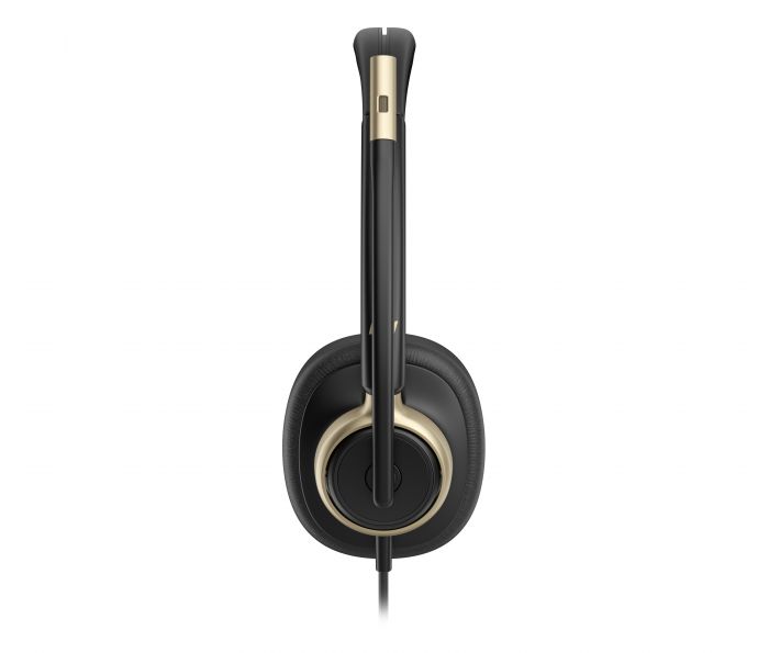 Гарнітура комп'ютерна стерео On-ear HP Poly Mission 825, USB-A, USB-C, 4 x Uni-mic, ANC, Beamforming, AI noise cancelling, Teams, Zoom, Google Meet, чорний
