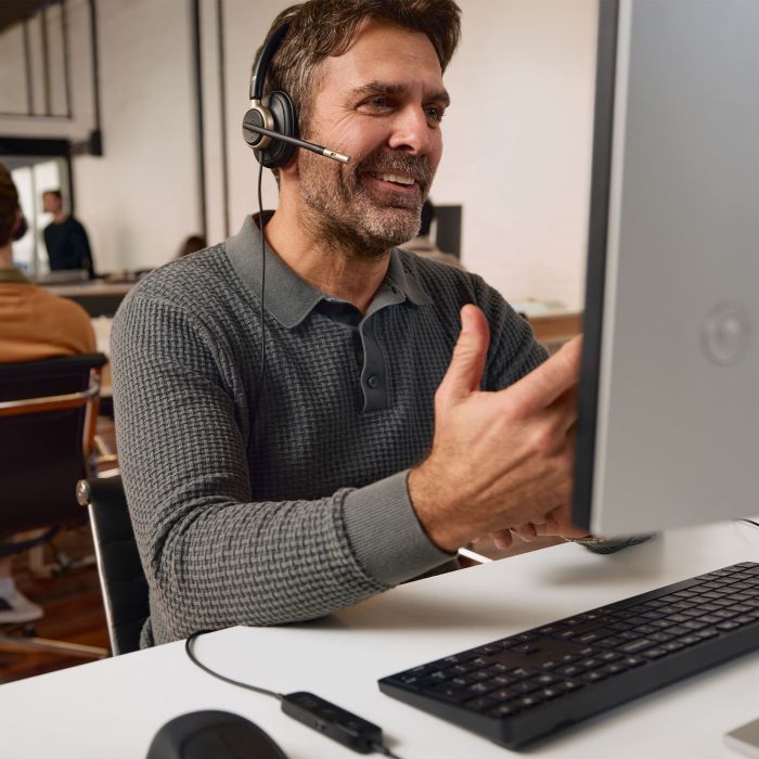 Гарнітура комп'ютерна стерео On-ear HP Poly Mission 825, USB-A, USB-C, 4 x Uni-mic, ANC, Beamforming, AI noise cancelling, Teams, Zoom, Google Meet, чорний