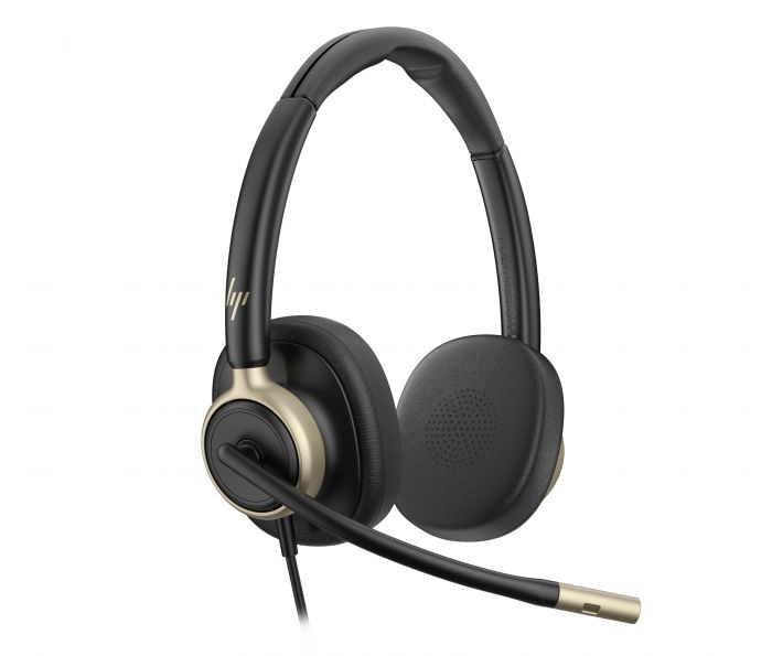 Гарнітура комп'ютерна стерео On-ear HP Poly Mission 825, USB-A, USB-C, 4 x Uni-mic, ANC, Beamforming, AI noise cancelling, Teams, Zoom, Google Meet, чорний