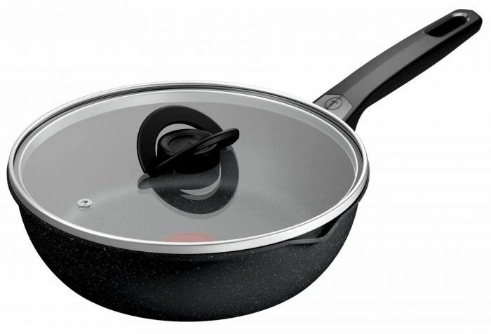 Мультисковорода Tefal Expertise, з кришкою, 24см, алюміній, бакеліт, скло, чорний