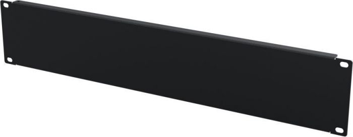 Панель-заглушка MIRSAN 2U, 19", з гвинтовим типом кріплення, чорна