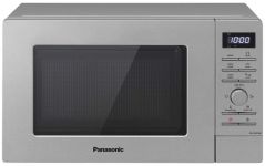 Мікрохвильова піч Panasonic, 20л, електр.управл., 800Вт, дисплей,відкриття кнопкою, сріблястий (сірий)