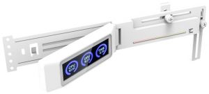 Тримач VGA з дисплеєм Zalman ZM-VS3 DS,  5V 3Pin ARGB, USB 9Pin ARGB, білий