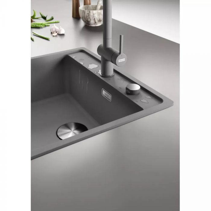 Комплект - мийка MRG 610-52 TL фраграніт, сірий сланець, 114.0716.704 і подрібнювач харч. відходів SLIM 50, 134.0715.098, вкл. Сифон