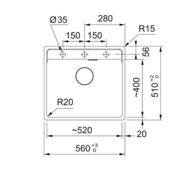 Комплект - мийка MRG 610-52 TL фраграніт, онікс, 114.0668.867 і подрібнювач харч. відходів SLIM 50, 134.0715.098, вкл. Сифон