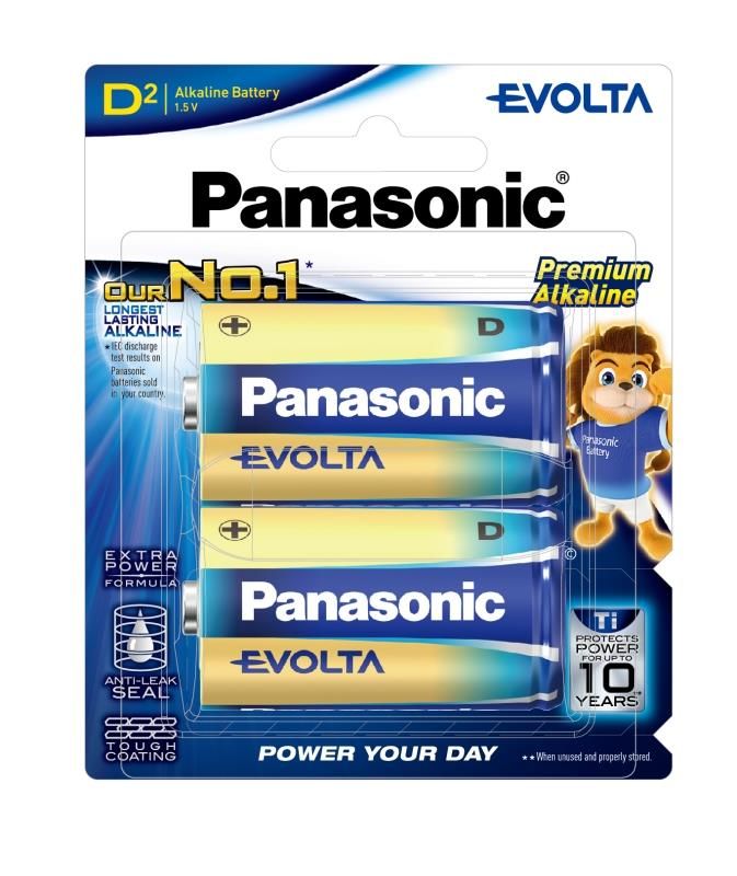 Батарейка Panasonic EVOLTA лужна D(LR20) блістер, 2 шт.