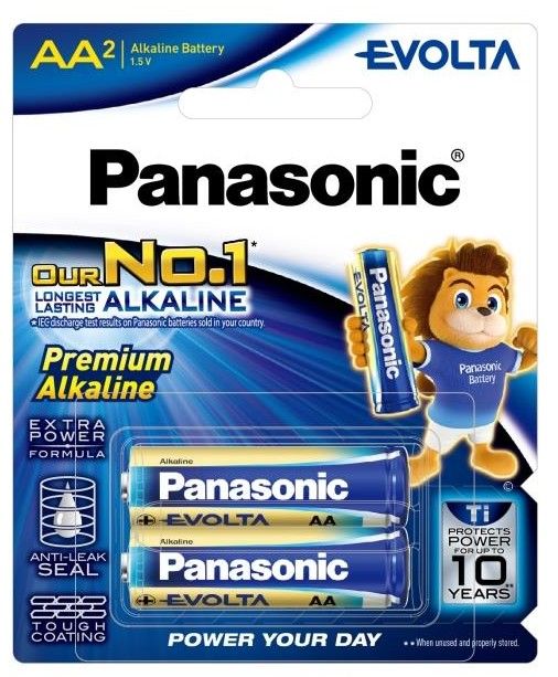 Батарейка Panasonic EVOLTA лужна AA блістер, 2 шт.
