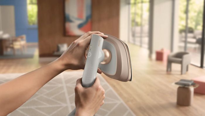 Відпарювач-праска Philips OneTurn, 1800Вт, 200мл, паровий удар -90гр, поворот для зміни типу девайса, алюміній, білий