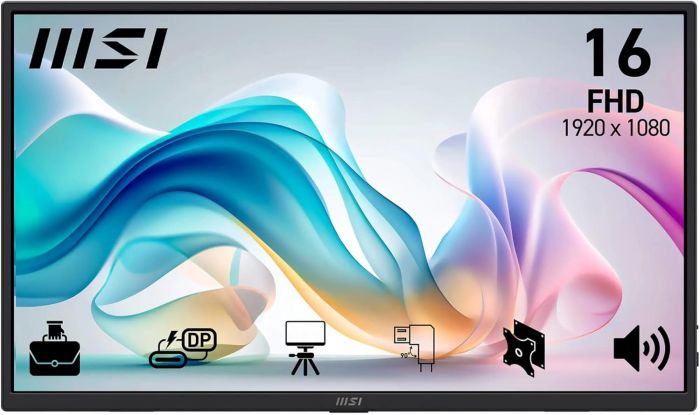 Монітор портативний MSI 15.6" PRO MP165-E6 HDMI, 2xUSB-C, MM, IPS, Case