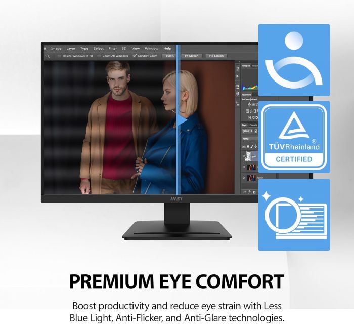 Монітор MSI 27" PRO MP273-E14A D-Sub, HDMI, DP, Audio, IPS, 144Hz, 1ms, sRGB 102%, FreeSync