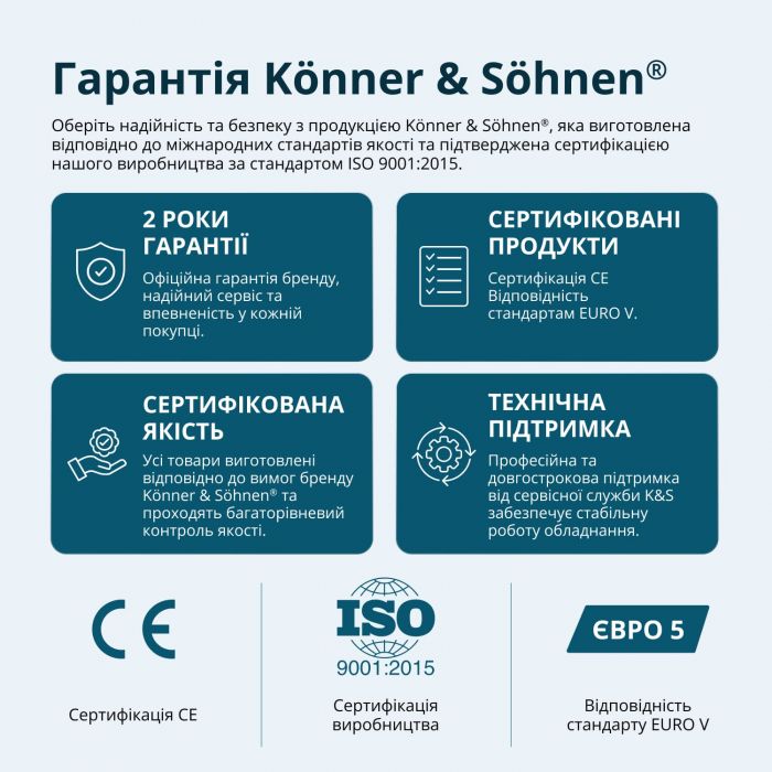 Генератор постійного струму газобензиновий Konner&Sohnen KS 48VGS-DC 3.3кВт 50-55В 60А електростартер 39кг