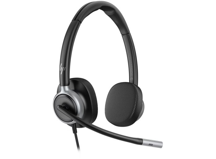 Гарнітура комп'ютерна стерео On-ear HP Poly Mission 625, USB-A, USB-C, 2 x Uni-mic, AI noise reduction, Teams, Zoom, Google Meet, чорний