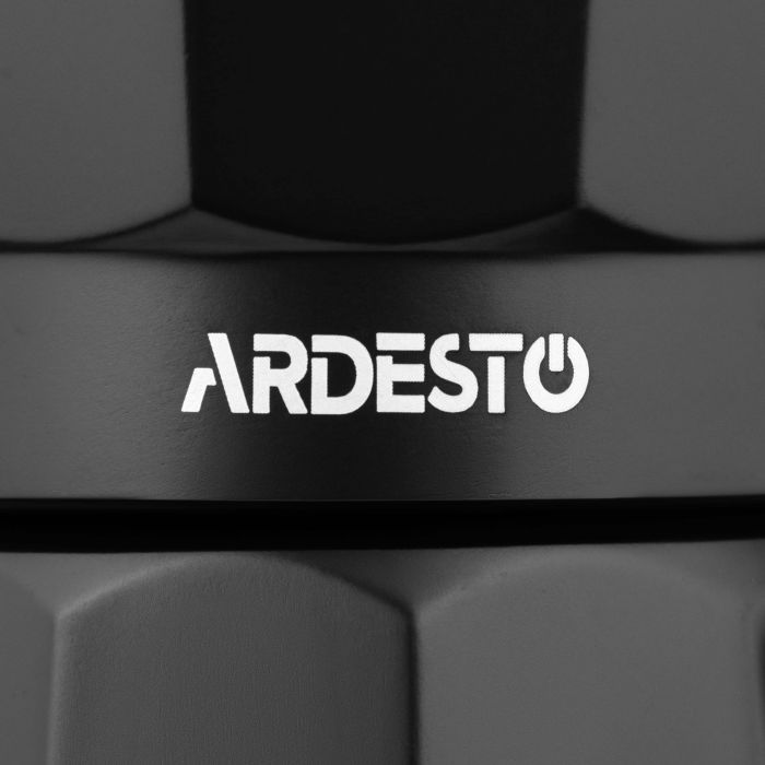 Гейзерна кавоварка Ardesto Midori, 120мл, 3 чашки, алюміній, бамбук