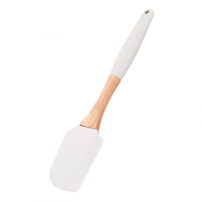 Лопатка ARDESTO Tasty Baking, 25см, силікон, дерево, сірий світлий