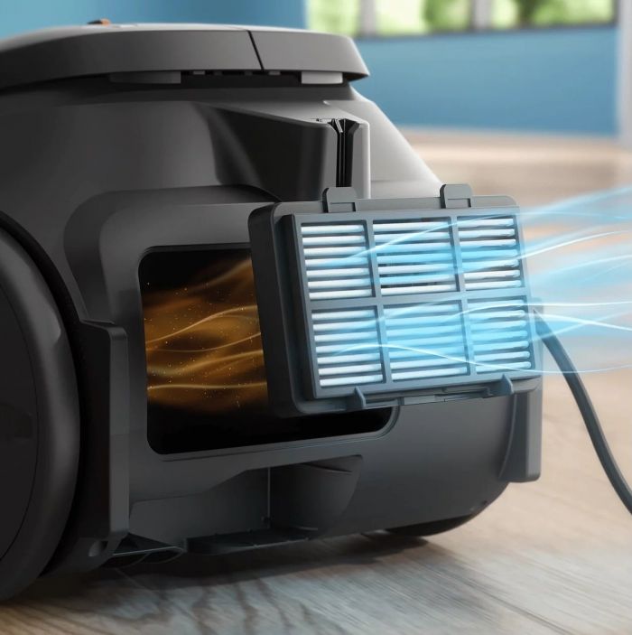 Пилосос Philips мішковий Series 1000, 750Вт, конт пил -3л, НЕРА, біло-сірий