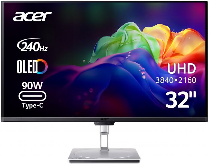 Монітор Acer 31.5" PE320QKXSMIIPHUZX 2xHDMI, DP, OLED, 3840x2160, 240Hz