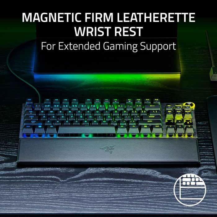 Клавіатура механічна Razer Huntsman V3 Pro TKL 8KHz, 84key, Analog Optical Switch Gen-2, USB-A, EN, RGB, чорний