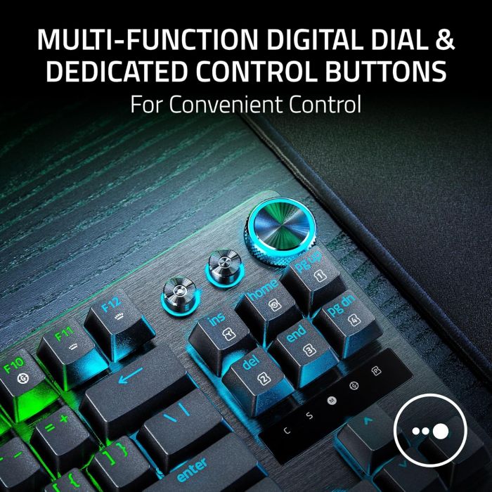 Клавіатура механічна Razer Huntsman V3 Pro TKL 8KHz, 84key, Analog Optical Switch Gen-2, USB-A, EN, RGB, чорний