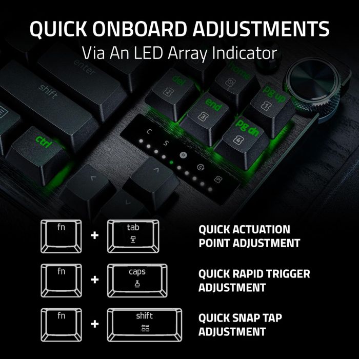 Клавіатура механічна Razer Huntsman V3 Pro TKL 8KHz, 84key, Analog Optical Switch Gen-2, USB-A, EN, RGB, чорний