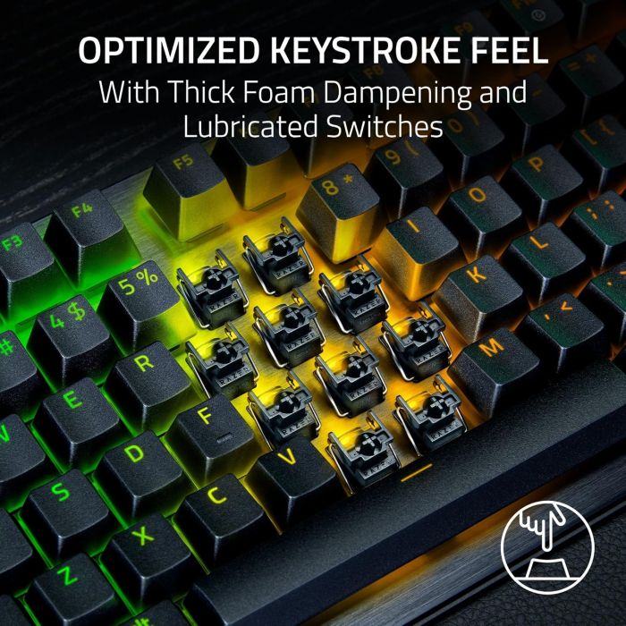 Клавіатура механічна Razer Huntsman V3 Pro TKL 8KHz, 84key, Analog Optical Switch Gen-2, USB-A, EN, RGB, чорний
