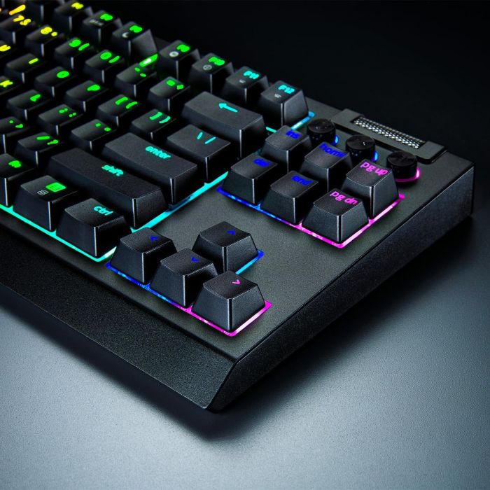 Клавіатура механічна Razer BlackWidow V4 TKL HyperSpeed, 87key, Orange Switch Gen-3, USB-A/WL/BT, EN, RGB, чорний