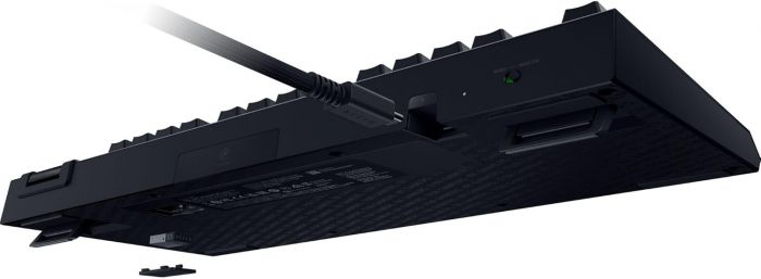 Клавіатура механічна Razer BlackWidow V4 TKL HyperSpeed, 87key, Orange Switch Gen-3, USB-A/WL/BT, EN, RGB, чорний