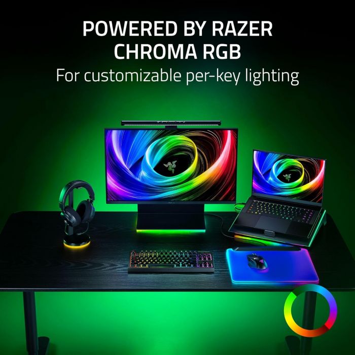 Клавіатура механічна Razer BlackWidow V4 TKL HyperSpeed, 87key, Orange Switch Gen-3, USB-A/WL/BT, EN, RGB, чорний