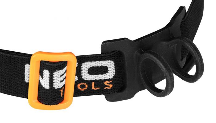 Ліхтар налобний акумуляторний Neo Tools, Bivouac 800мА·год, 200+250лм, червоне світло, abs, алюміній, 0.067кг