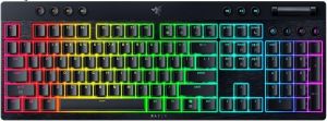 Клавіатура механічна BlackWidow V4 Low-profile HyperSpeed, 104key, Yellow Switch, USB-A/WL/BT, EN, RGB, чорний