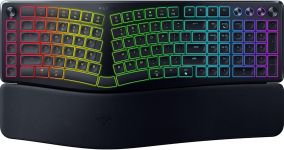 Клавіатура мембранна Razer Pro Type Ergo, 118key, USB-A/WL/BT, EN, RGB, чорний