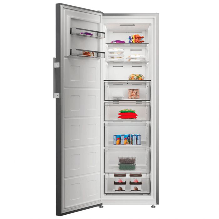 Морозильна камера Whirlpool, 186.5x59.7х70.9, 286л, E, NF, дисплей, інв., нерж